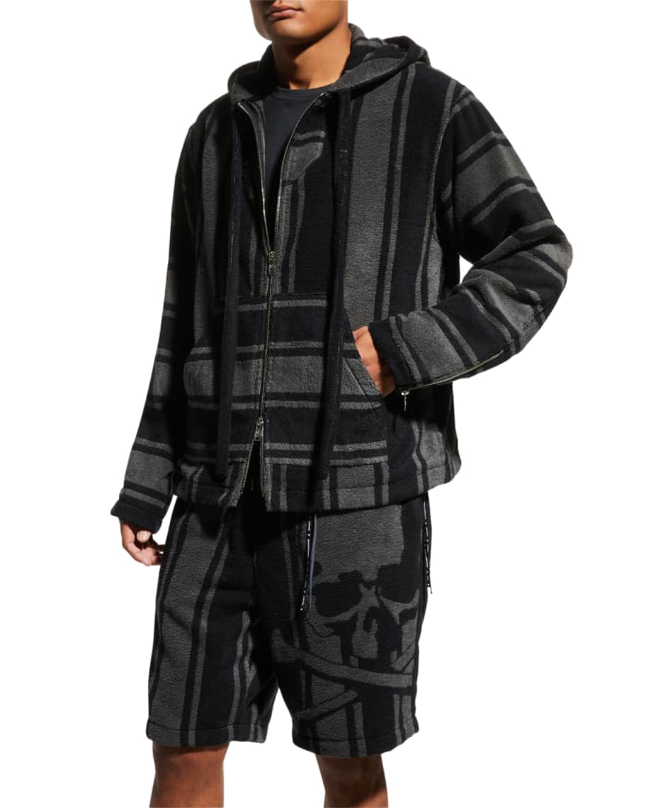 mastermind JAPAN Men's Baja Striped Zip Hoodie | Neiman Marcus