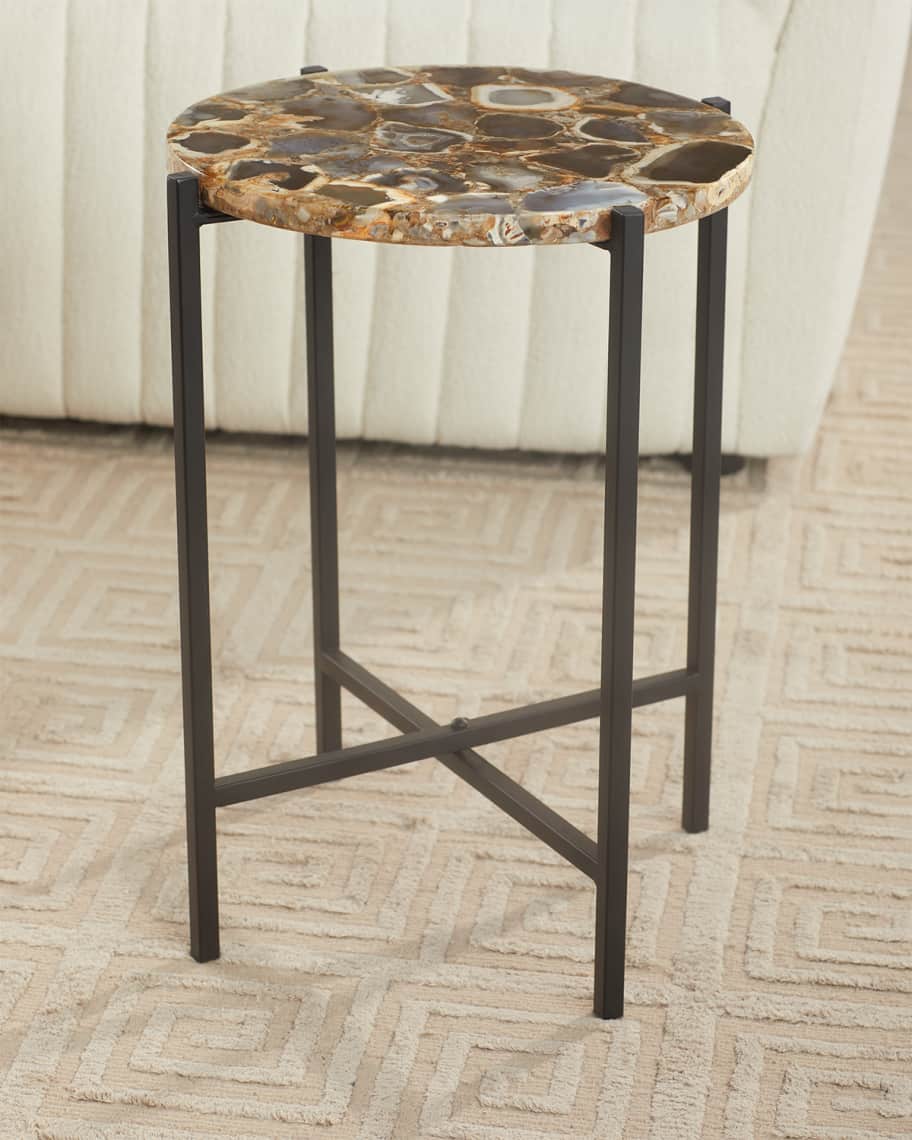 Claire Agate Accent Table Neiman Marcus
