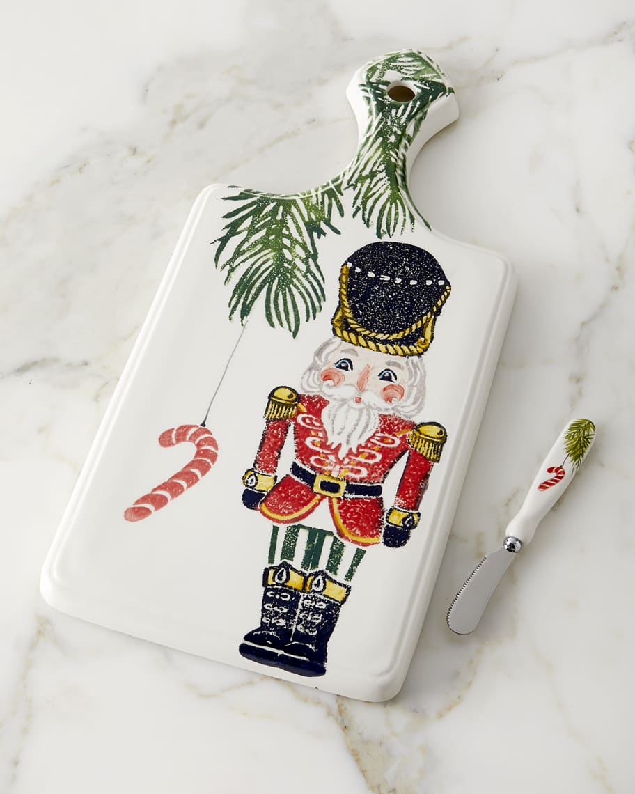Vietri Nutcracker Cheese Board & Knife Neiman Marcus