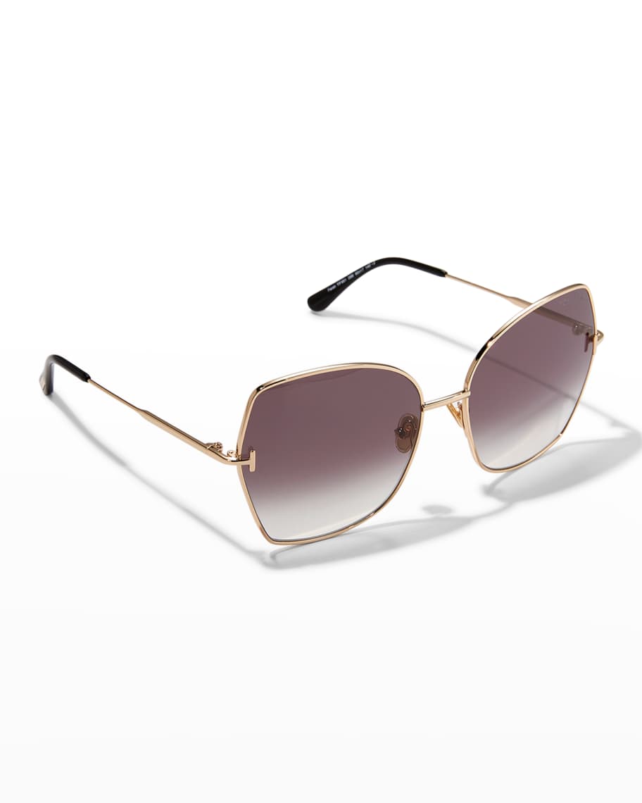 TOM FORD Farah Metal-Plastic Butterfly Sunglasses | Neiman Marcus