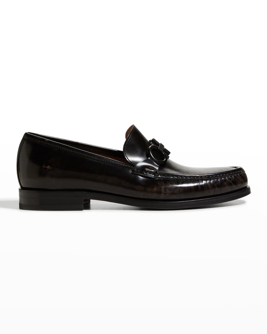 Ferragamo Men's Rolo Gancini Leather Loafers | Neiman Marcus