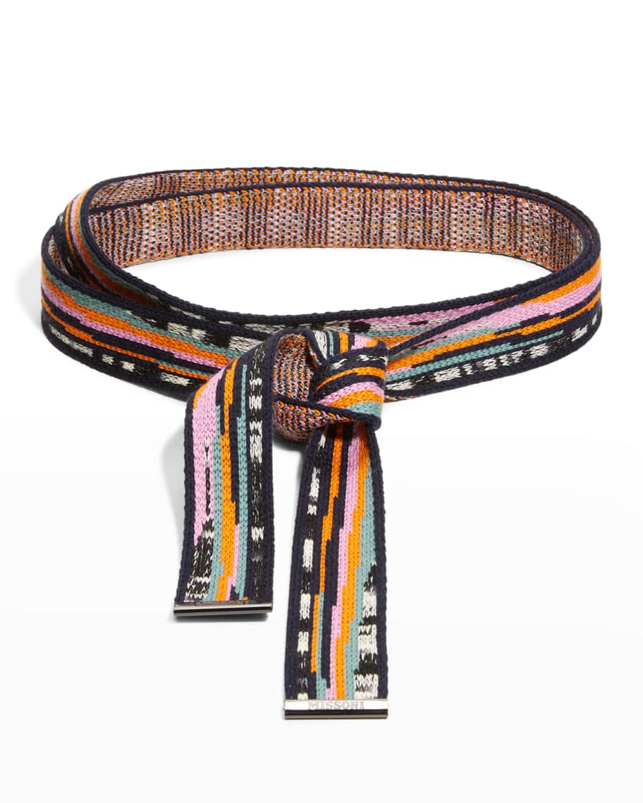 Missoni Multicolor Self Tie Wool Belt Neiman Marcus