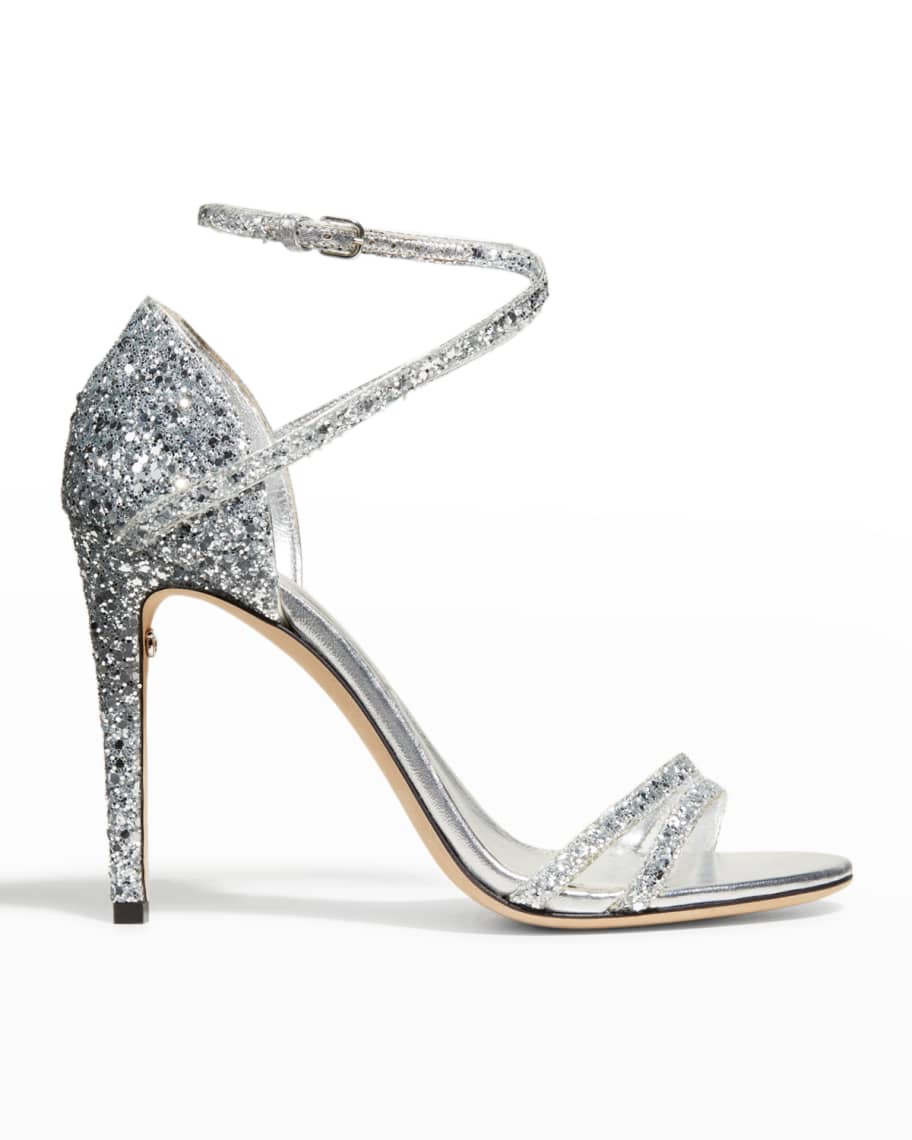 Ferragamo Ines 105mm Glitter Stiletto Sandals | Neiman Marcus