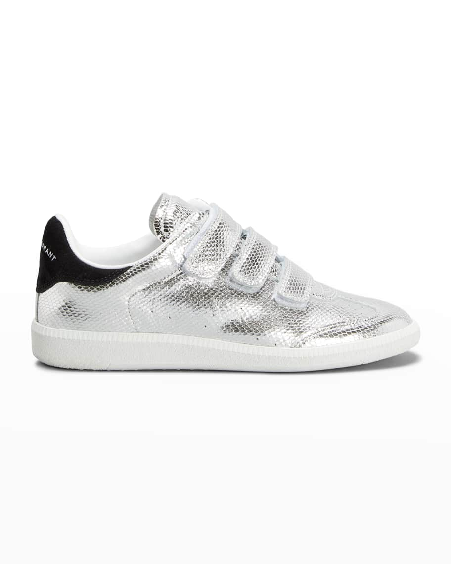 Isabel Marant Edrew Leather Sneaker in Metallic