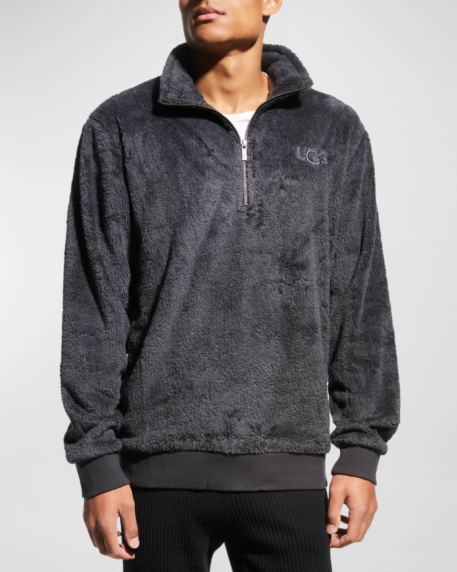 UGG Men's Zeke Sherpa Fleece Quarter-Zip Pullover Sweatshirt