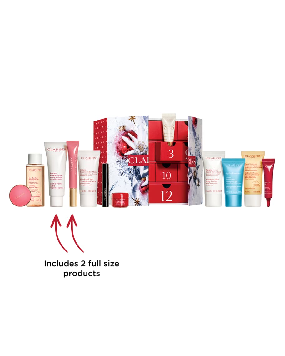 Clarins 12 Day Makeup & Skincare Advent Calendar Neiman Marcus