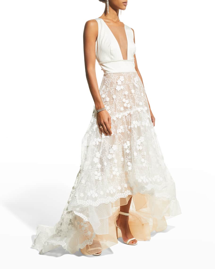 Bronx and Banco Fiona High-Low Gown | Neiman Marcus