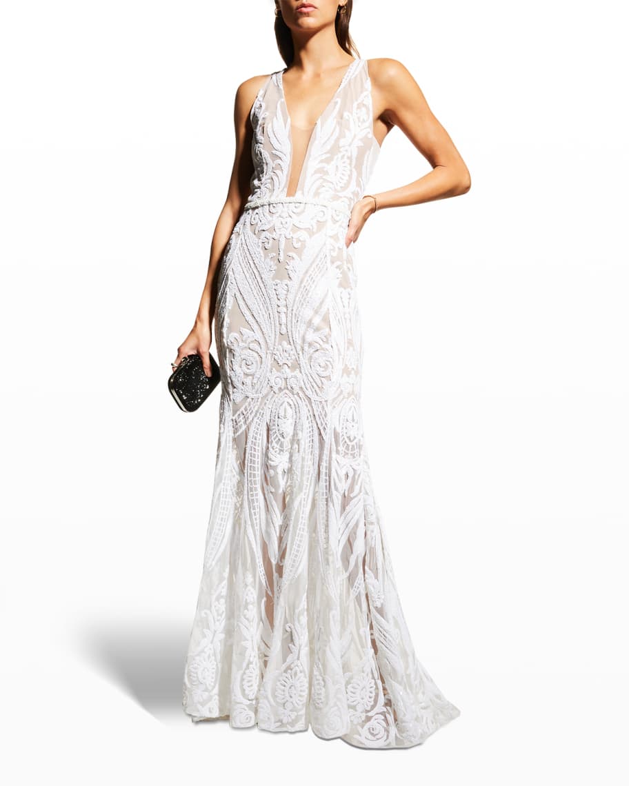 Bronx and banco ester halter mermaid gown hotsell