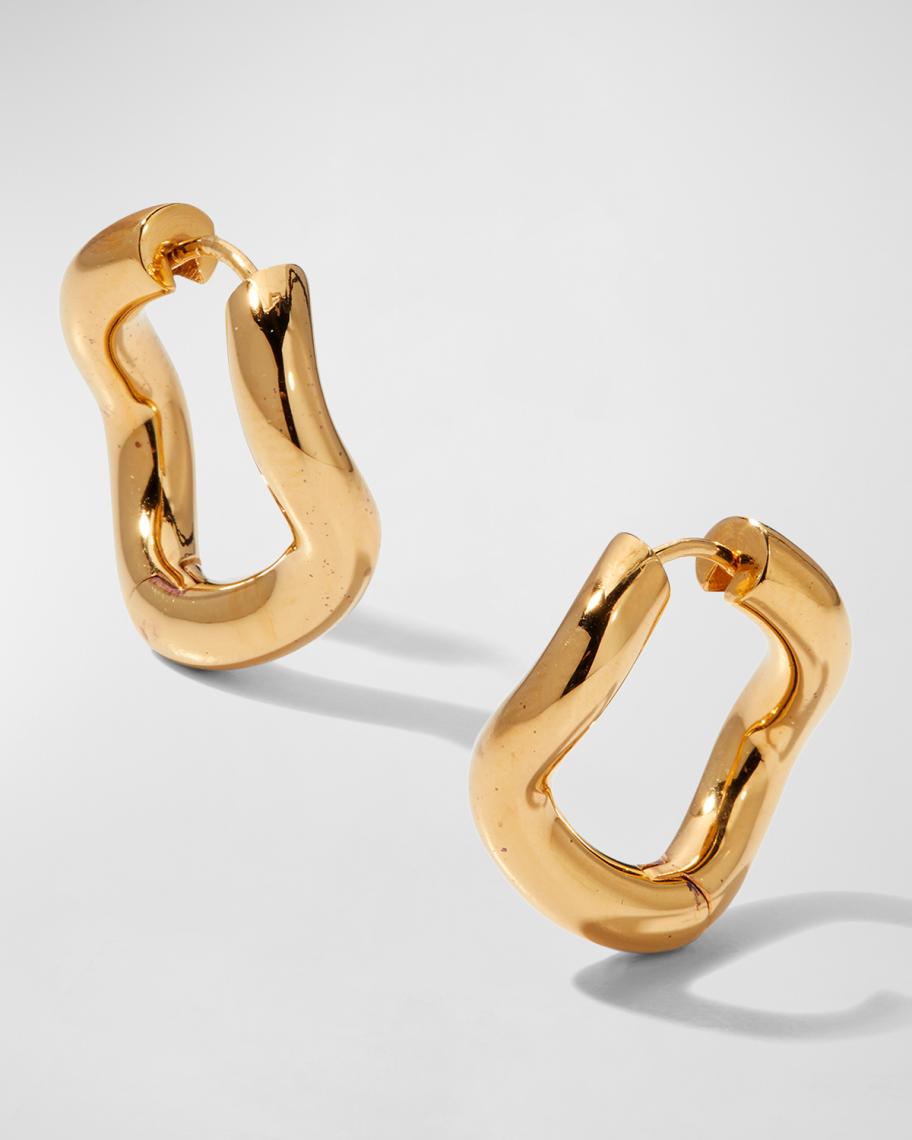Charlotte Chesnais Wave Small Hoop Earrings in Gold Vermeil | Neiman Marcus