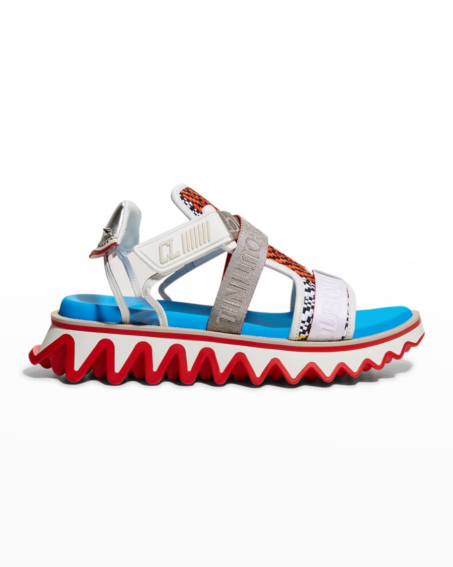 Christian Louboutin, Shoes, New Authentic Christian Louboutin Summer  Loubishark Flat Mens Leather Sandals 44