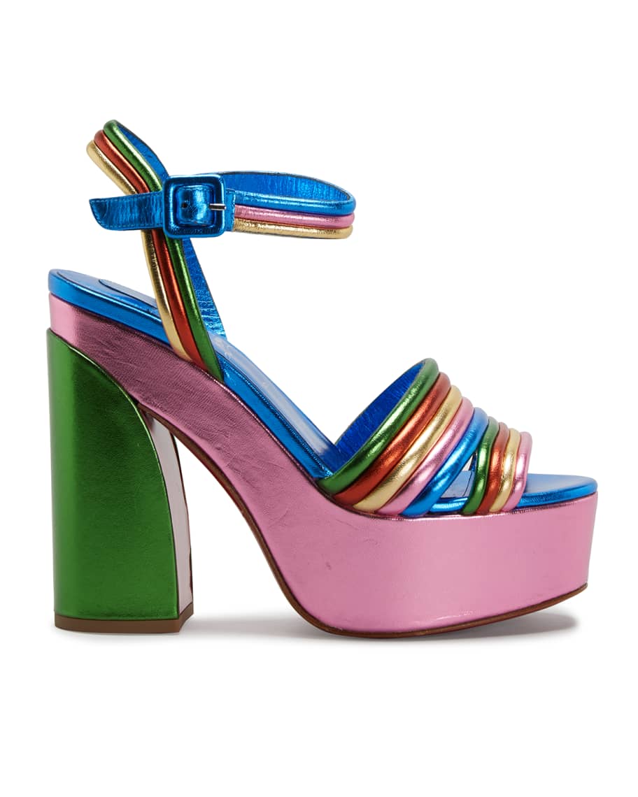 christian louboutin manola metallic sandals