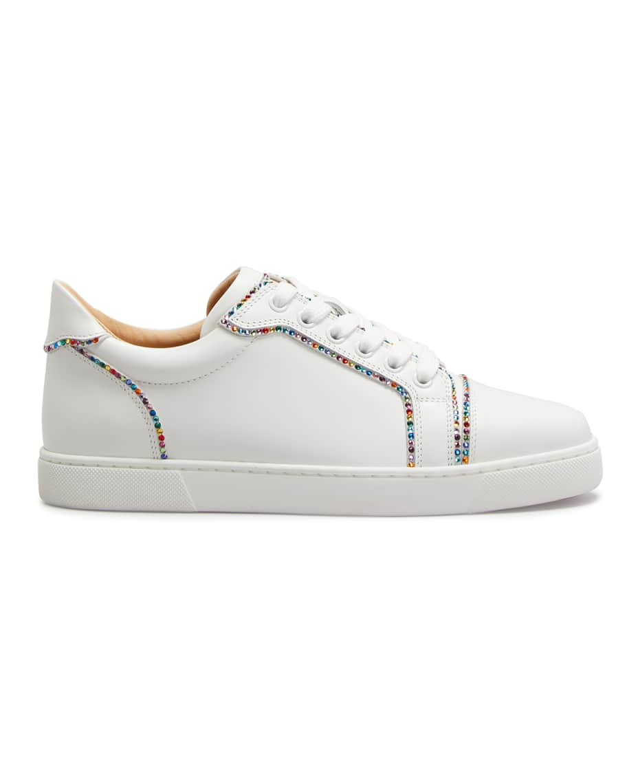 Christian Louboutin, Vieira white strass sneakers