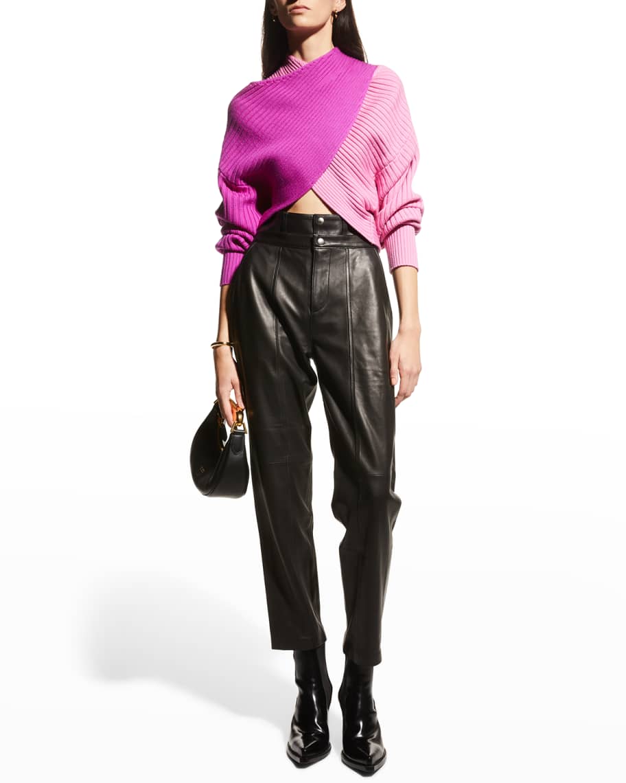AMUR Merino Wool Colorblock Sweater | Neiman Marcus