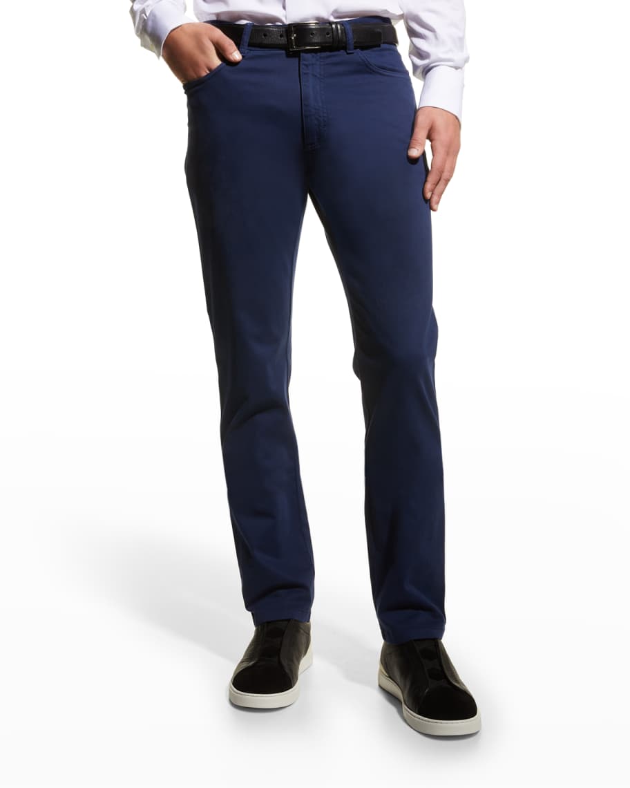 ZEGNA Men's 5-Pocket Gabardine Pants