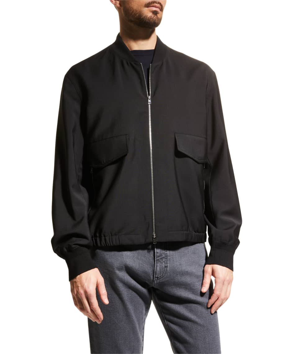 ZEGNA Men's Wool Blouson Jacket | Neiman Marcus