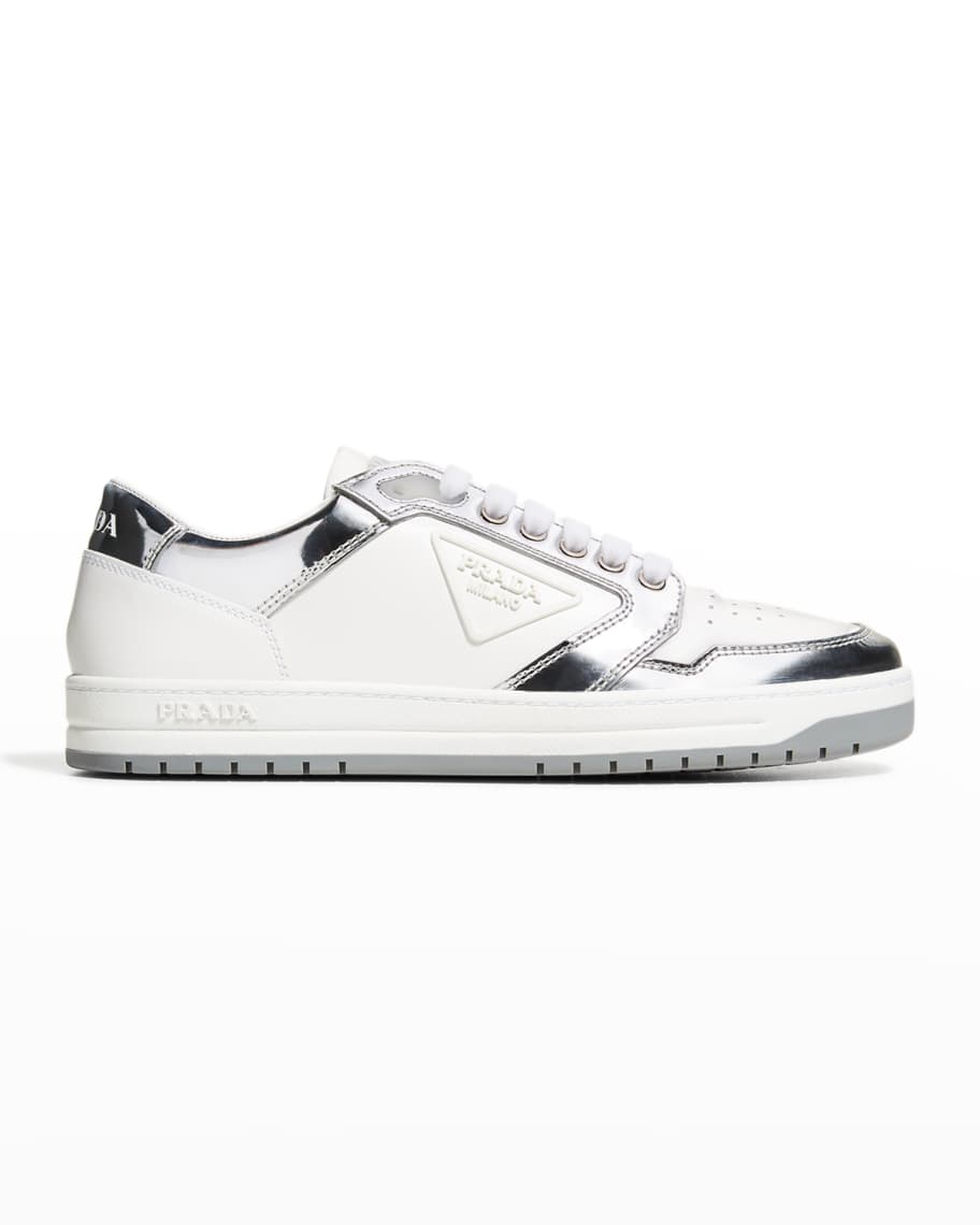 Prada Allacciate 30mm Leather Sneakers Neiman Marcus
