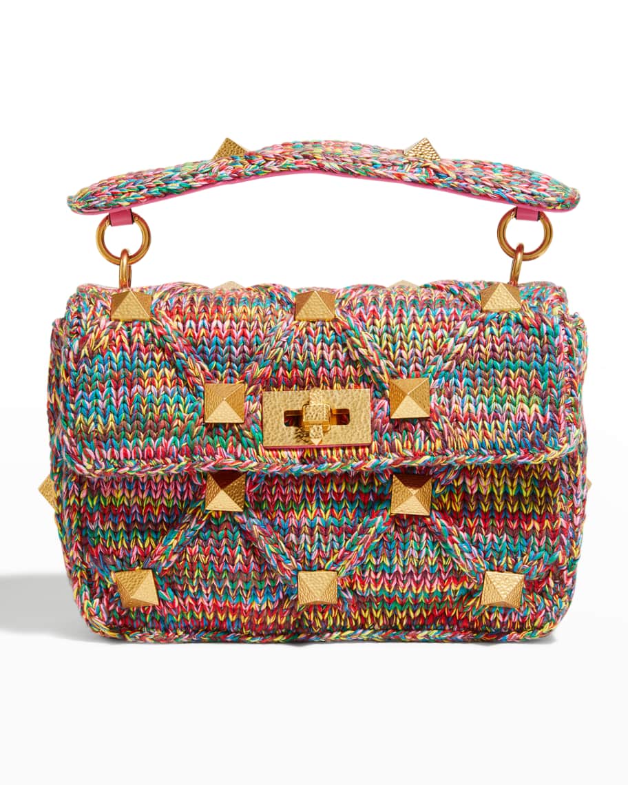 Valentino Garavani Roman Stud Medium Multicolor Quilted