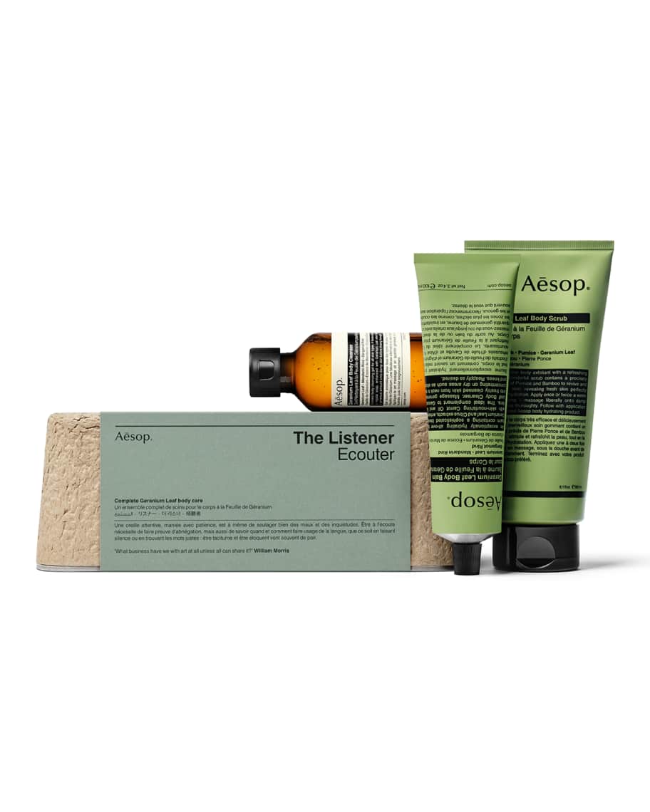 Aesop The Listener Geranium Leaf Trio Kit | Neiman Marcus