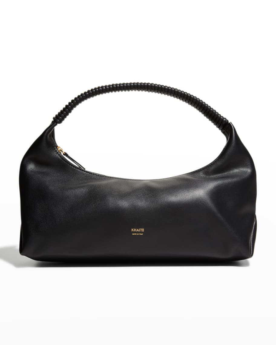 The Medium Olivia Hobo in Black Patent Leather– KHAITE