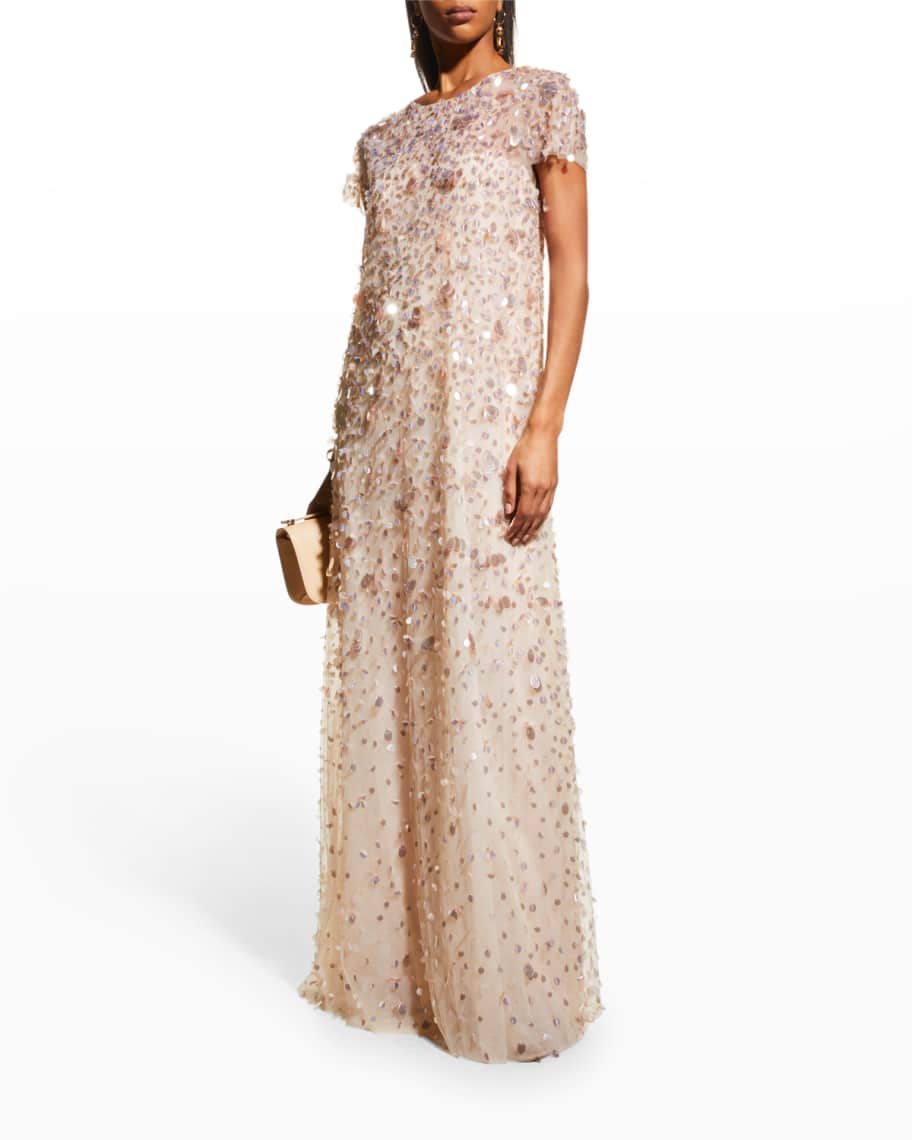Carolina Herrera Degrade Sequin Embellished Gown | Neiman Marcus