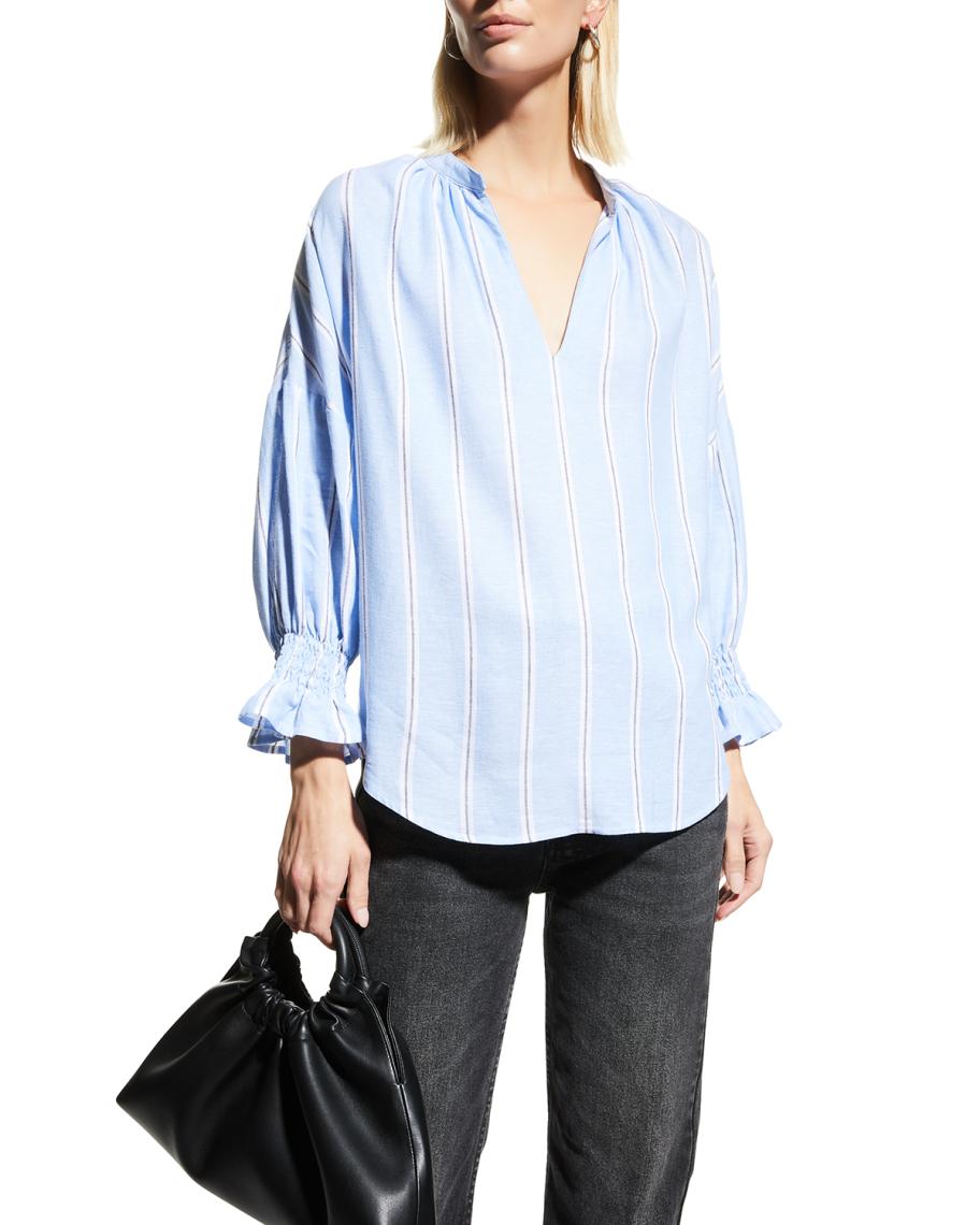Finley Rex Bohemian Stripe Popover Top | Neiman Marcus