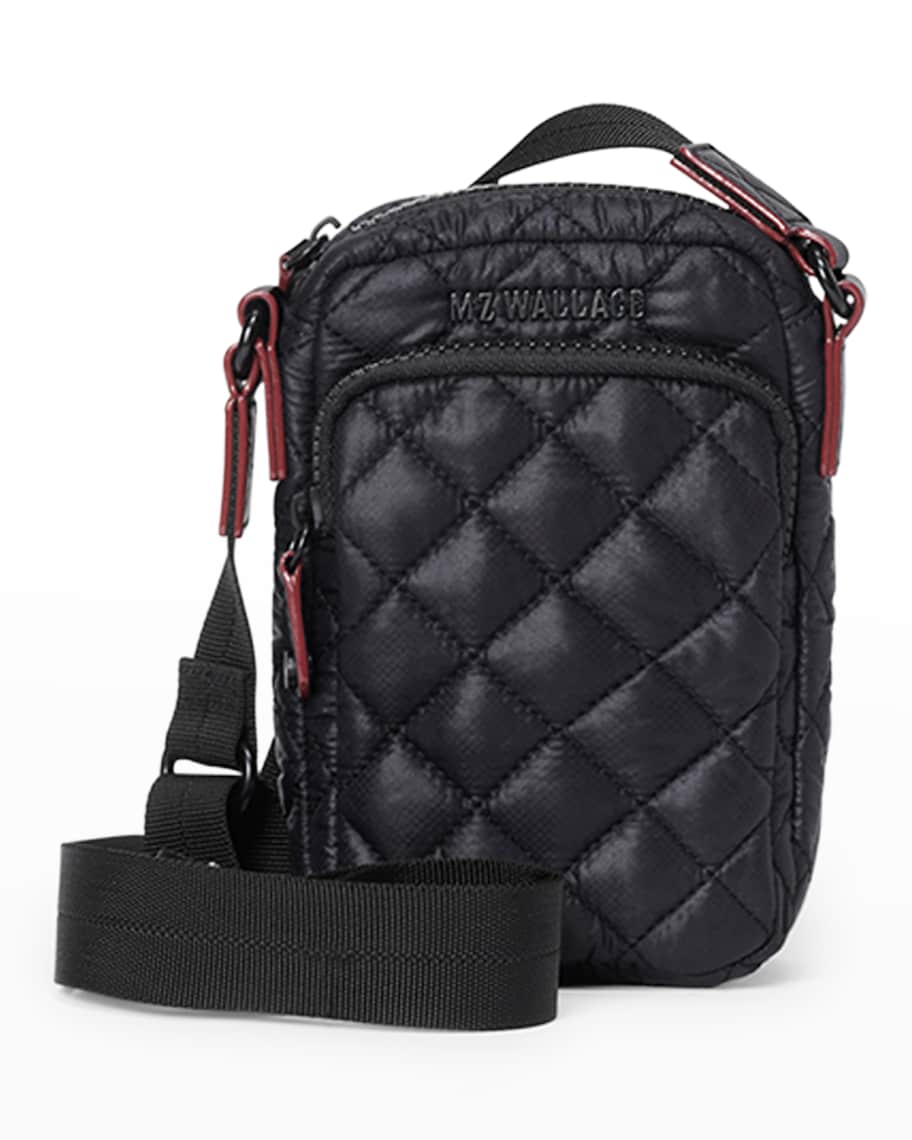 MZ WALLACE Metro Small Quilted Crossbody Bag, Black Oxford | Neiman Marcus