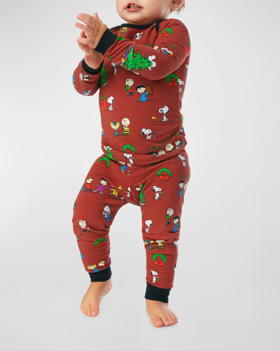 BedHead Pajamas Kid's Peanuts Holiday Party Coverall, Size 318M
