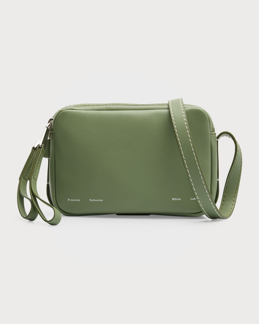Marc Jacobs The Mini Sling Convertible Leather Hobo Purse - Military Green