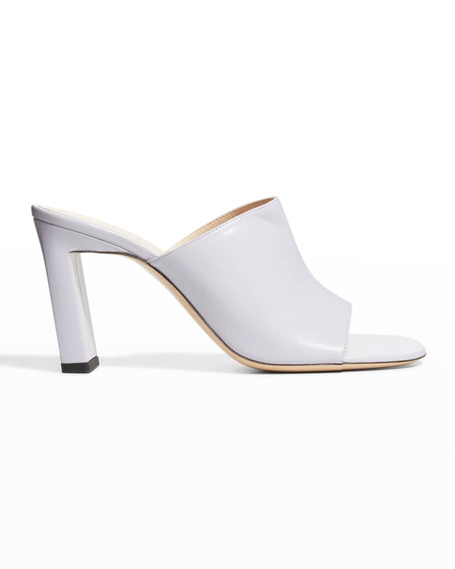Wandler Anne Lambskin Leather Slide Sandals | Neiman Marcus