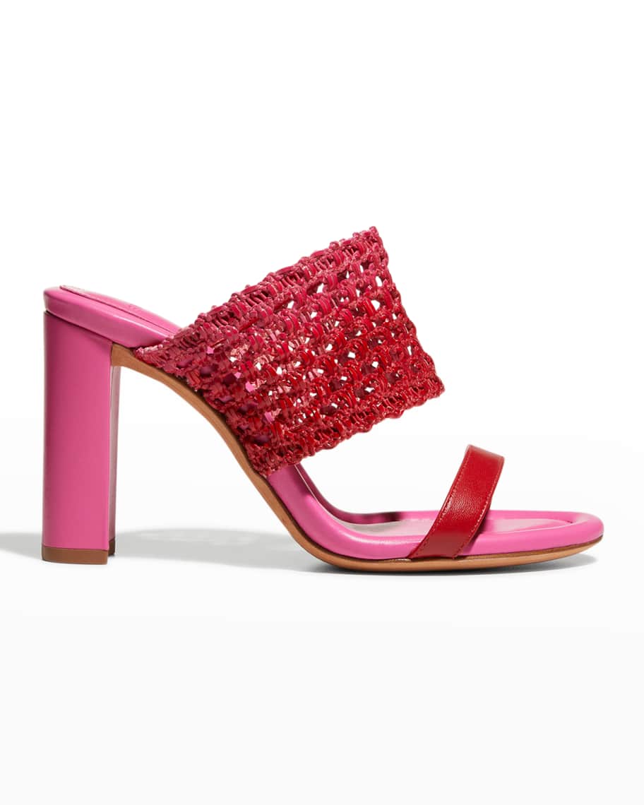 Alexandre Birman Trisha Woven Leather Slide Sandals | Neiman Marcus