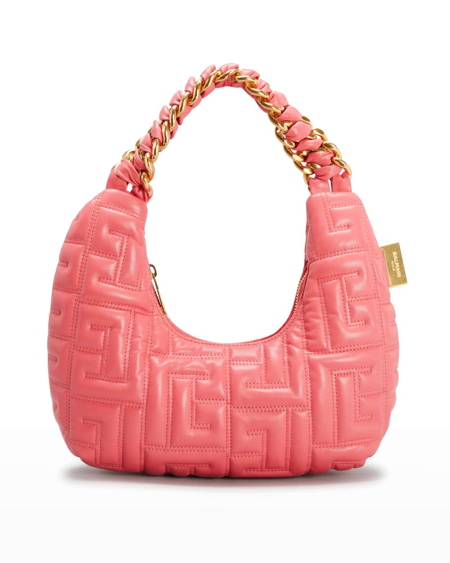 Balmain Mini Pillow Monogram Quilted Hobo Shoulder Bag Neiman Marcus
