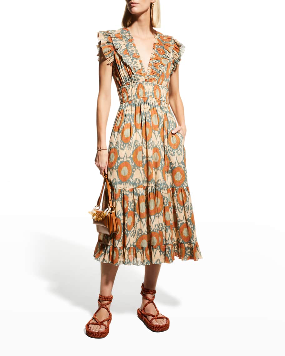 Ulla Johnson Samara Midi Dress | Neiman Marcus