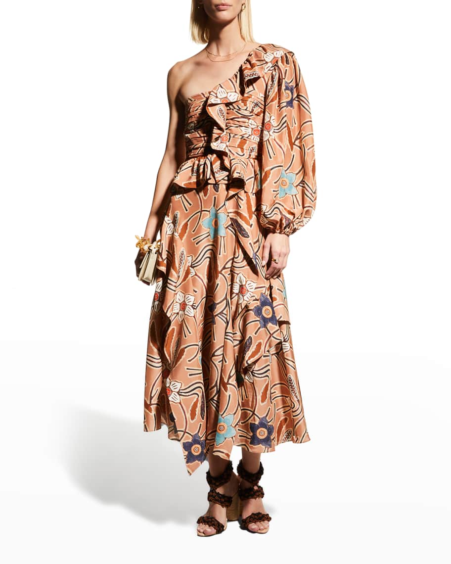 Ulla Johnson Mariam One Shoulder Dress Neiman Marcus