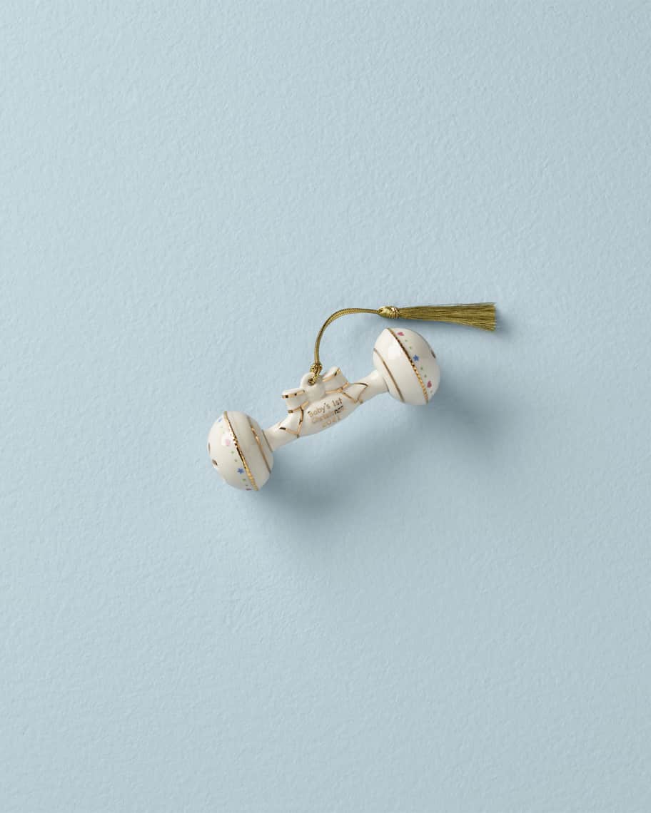 Lenox 2021 Baby's First Christmas Rattle Ornament Neiman Marcus