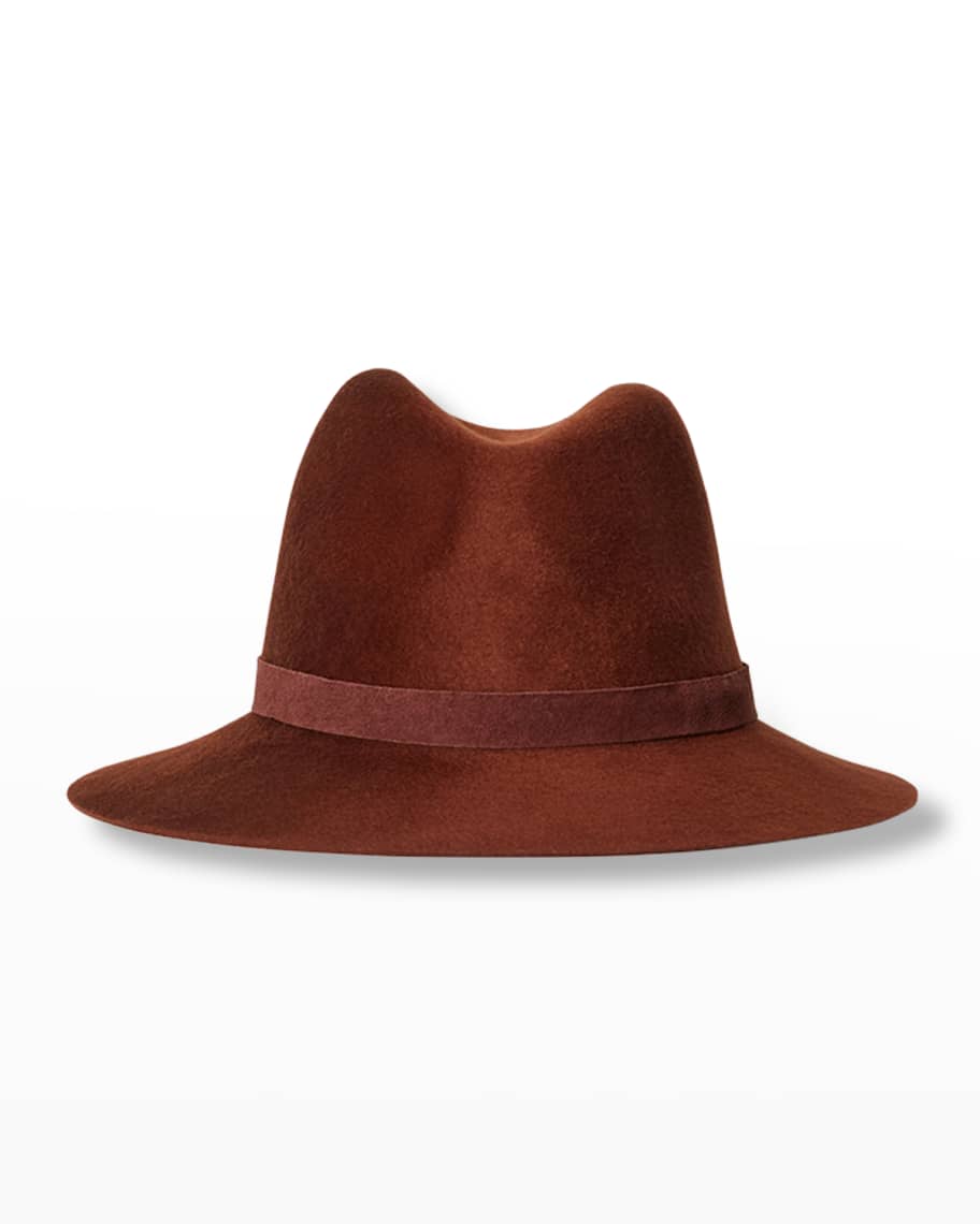 Leather Hat with Asymmetric Top Hat Wool Hat Women Men Unisex Hat