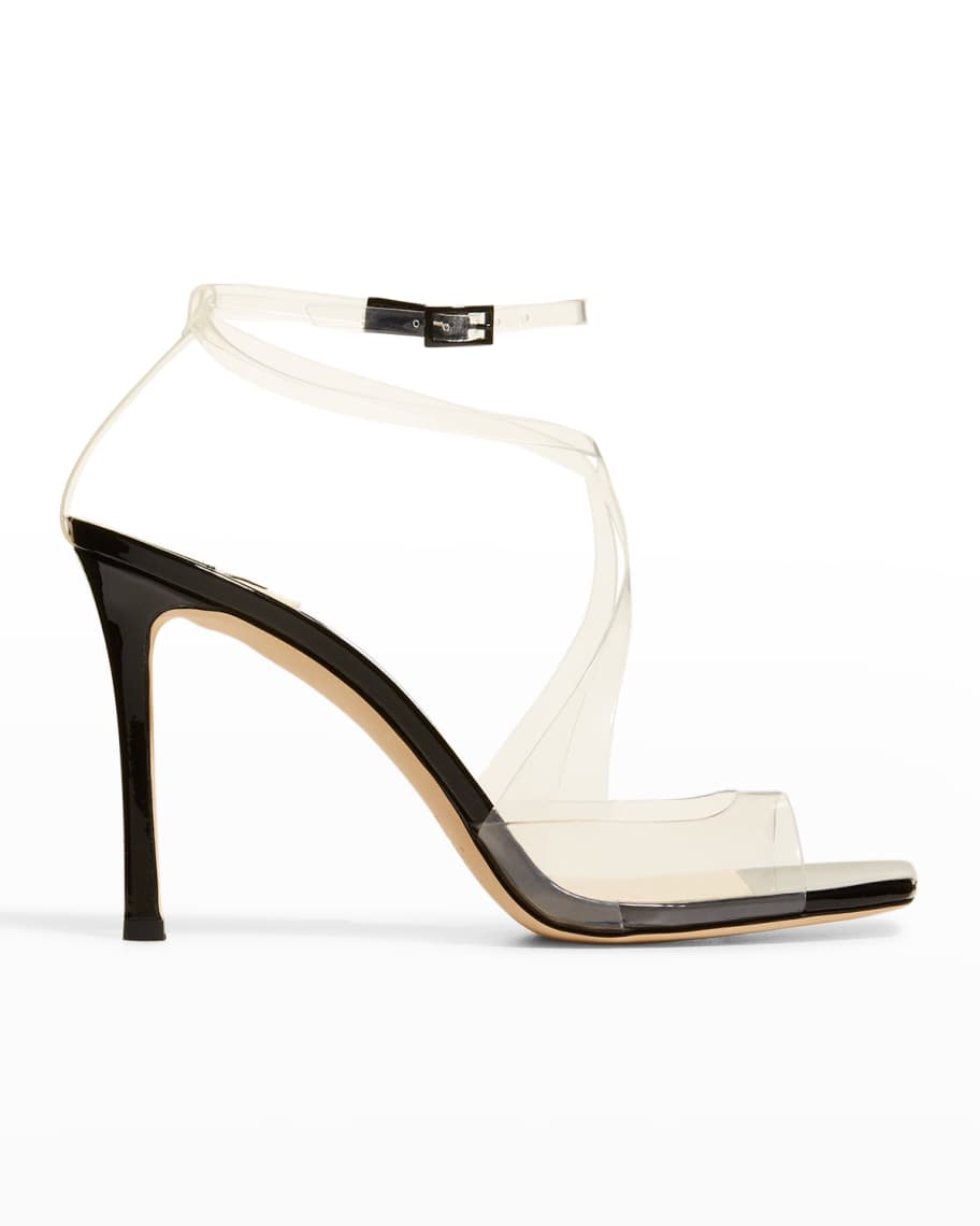 Jimmy Choo Azia Clear Plexi Ankle-Strap Sandals | Neiman Marcus