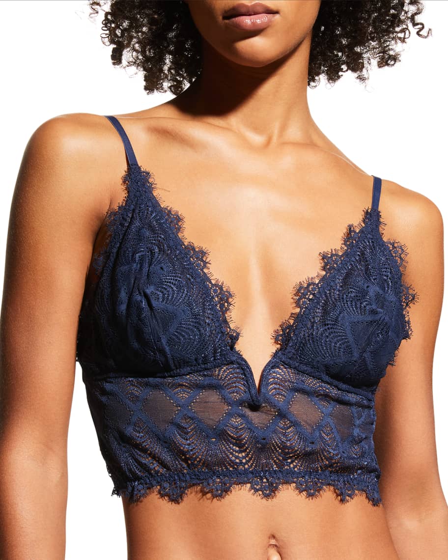 Cosabella Allure Plunge Longline Lace Bralette