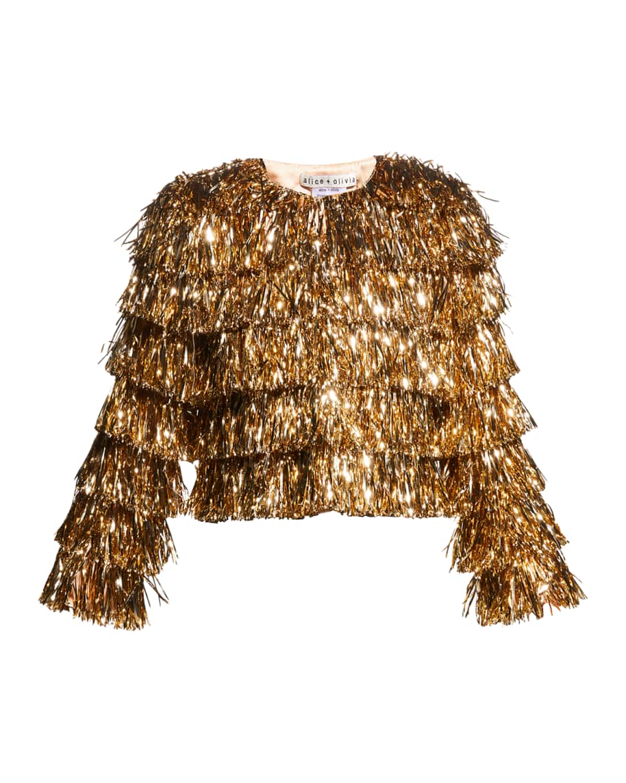 Image 2 of 5 Fawn Fringe Tinsel Jacket