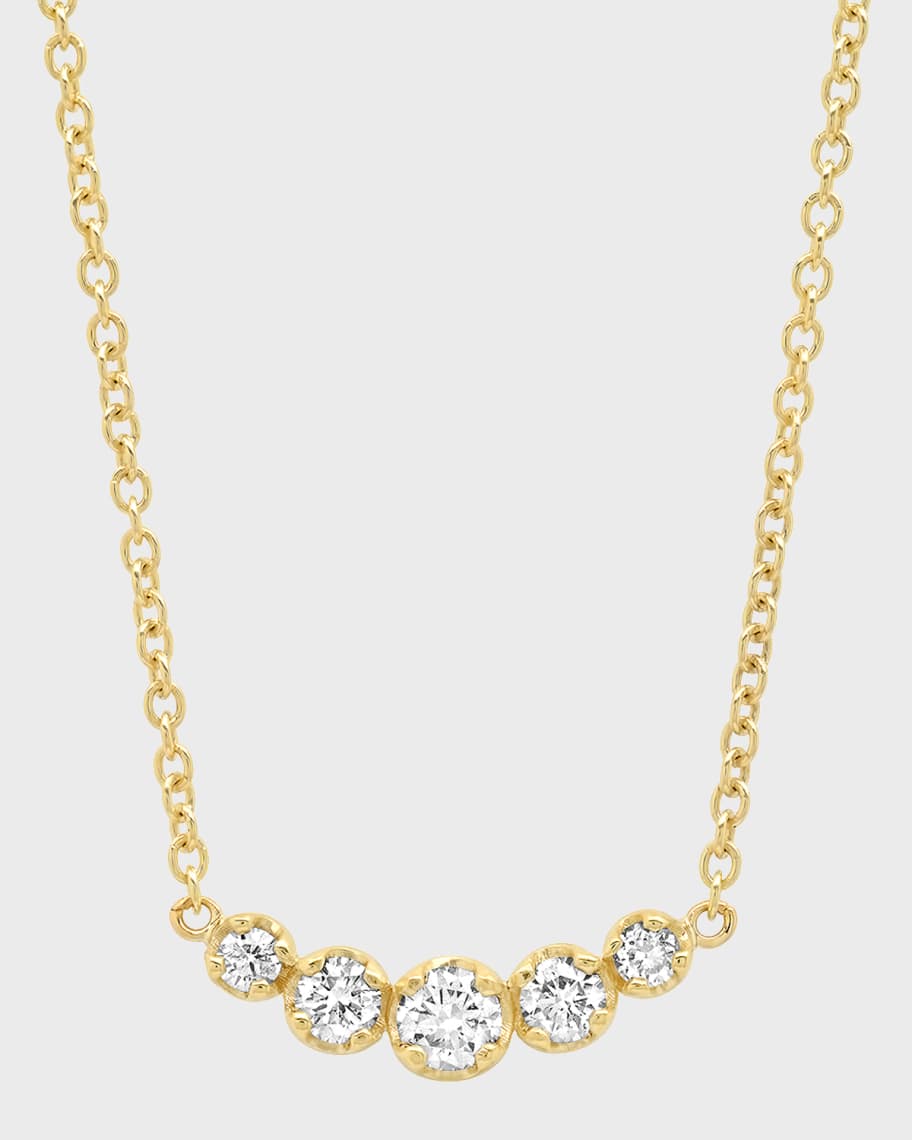 Jennifer Meyer 5 Illusion-Set Diamond Necklace | Neiman Marcus