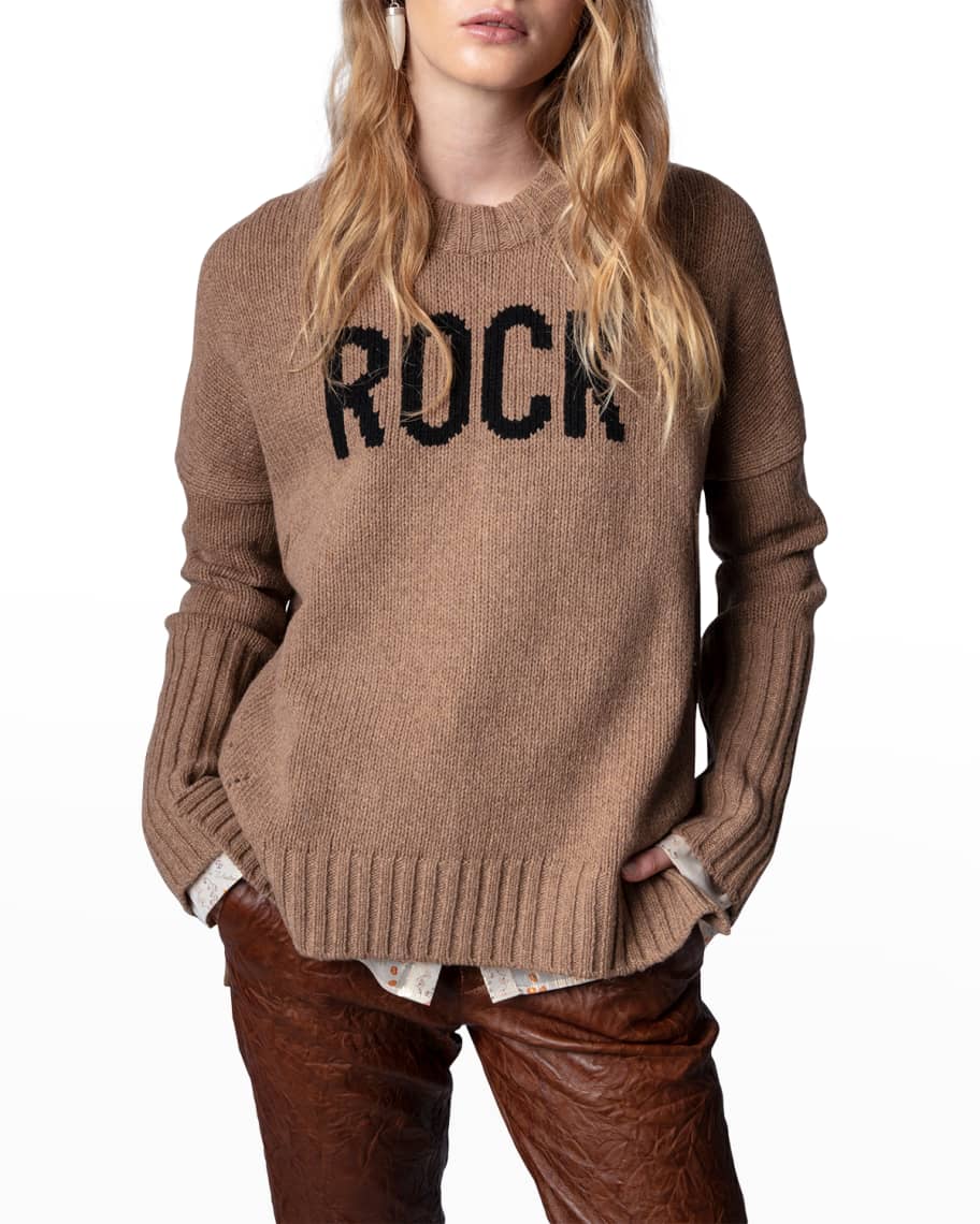 Zadig & Voltaire Malta Merino Wool Rock Sweater | Neiman Marcus