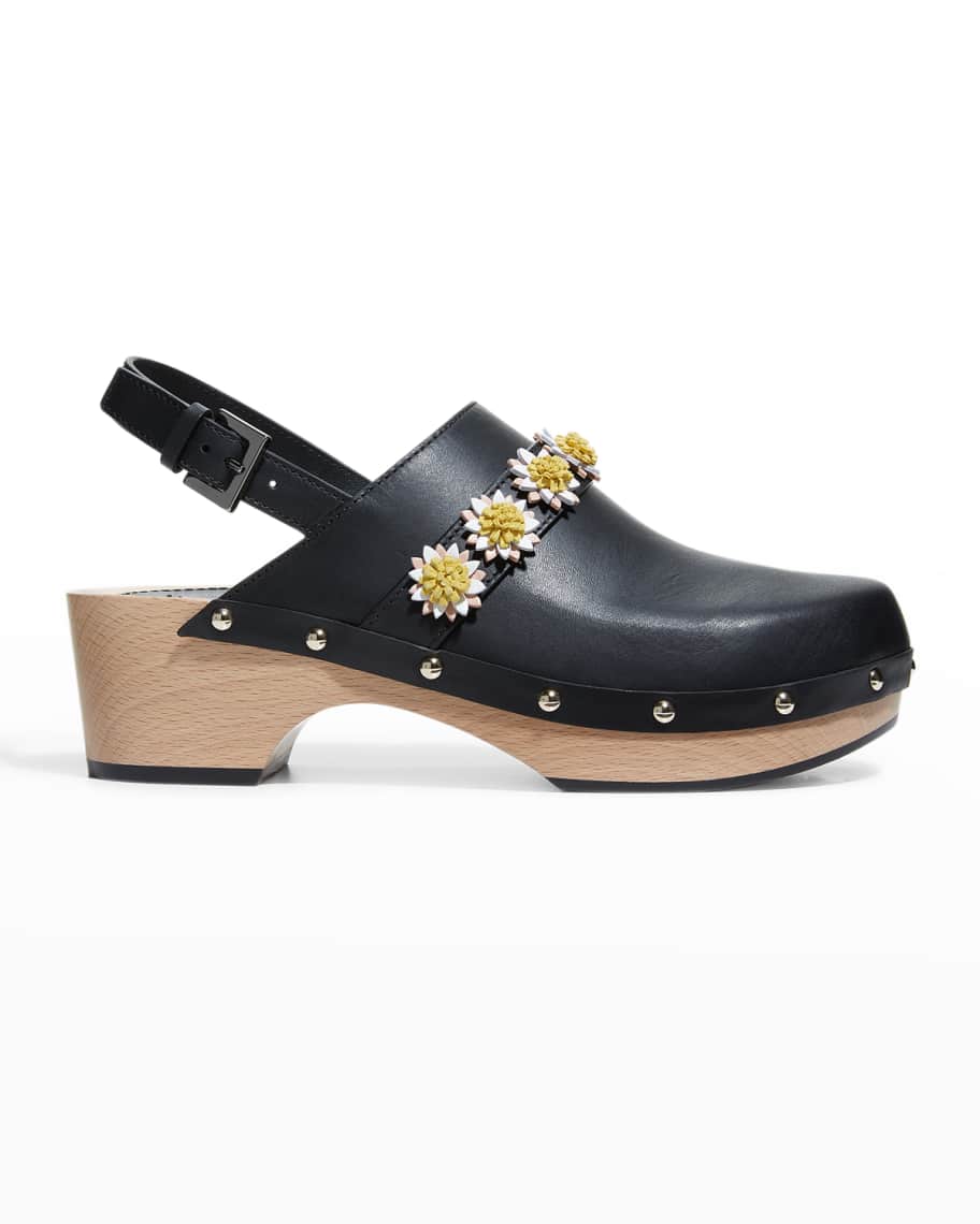 Fabrizio Viti Jean Daisy Bicolor Slingback Clogs | Neiman Marcus