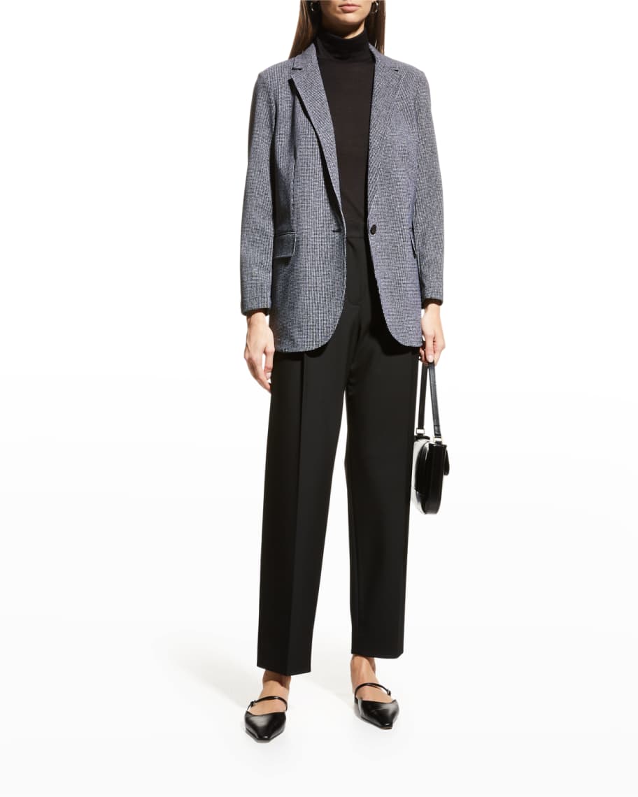 Theory Cutaway Houndstooth Blazer Neiman Marcus
