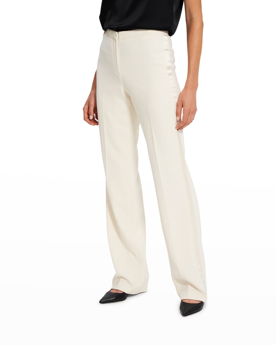 Theory Admiral Crepe Tuxedo Pants Neiman Marcus