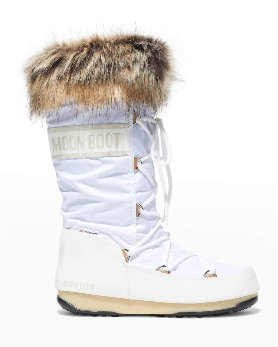 Moon Boot Monaco Faux Fur Tall Snow Boots Neiman Marcus
