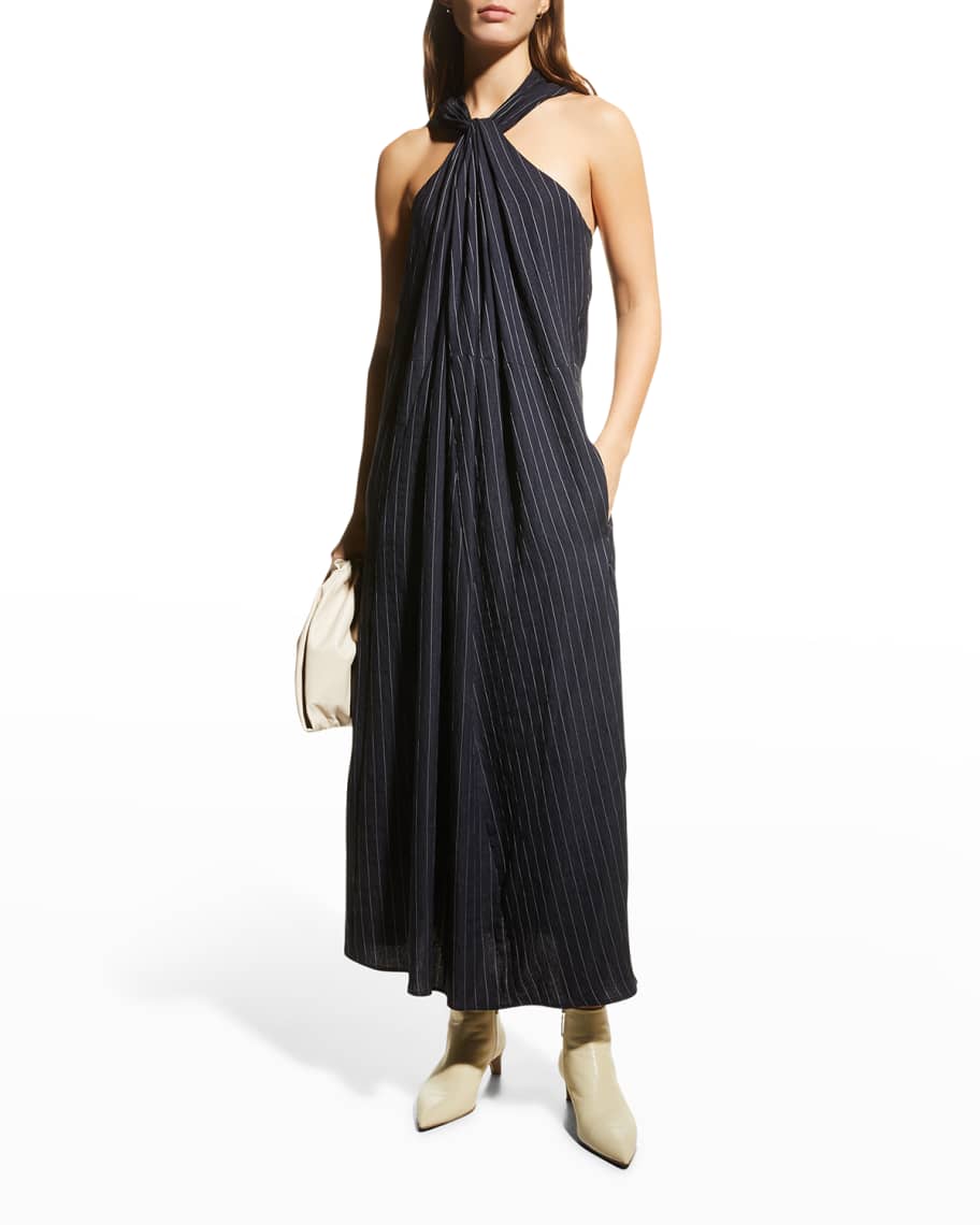 Vince twist front shop silk dress