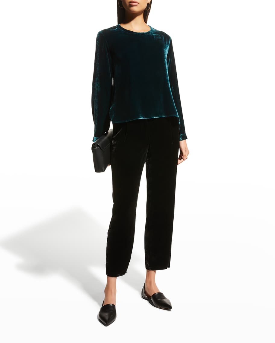 Eileen fisher velvet discount mock neck dress