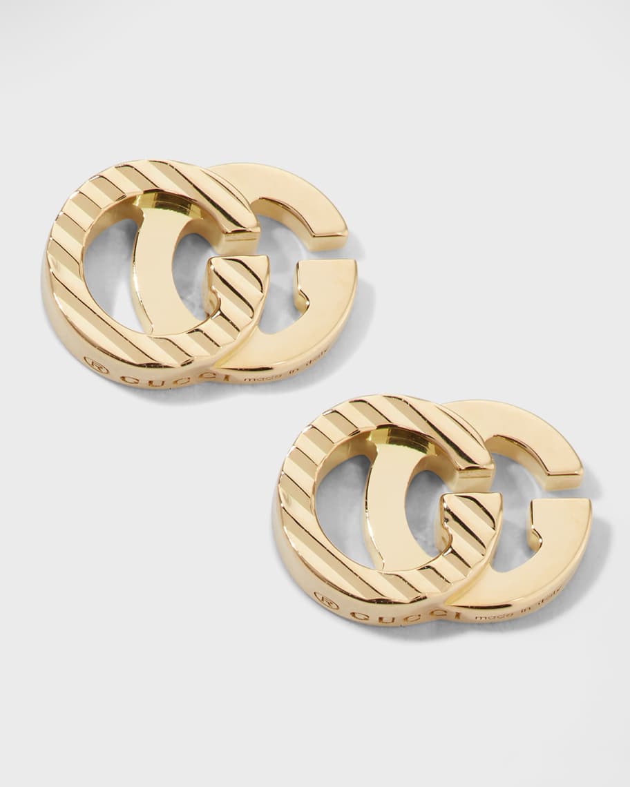 Gucci 18ct Yellow Gold Gucci Link to Love Stud Hoop Earrings