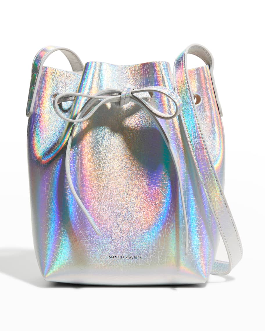 Mansur Gavriel Mini Mini Bucket Bag White Leather Crossbody