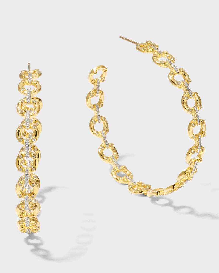 Freida Vintage Gold Hoop Earrings In Burnt Sienna main image 1