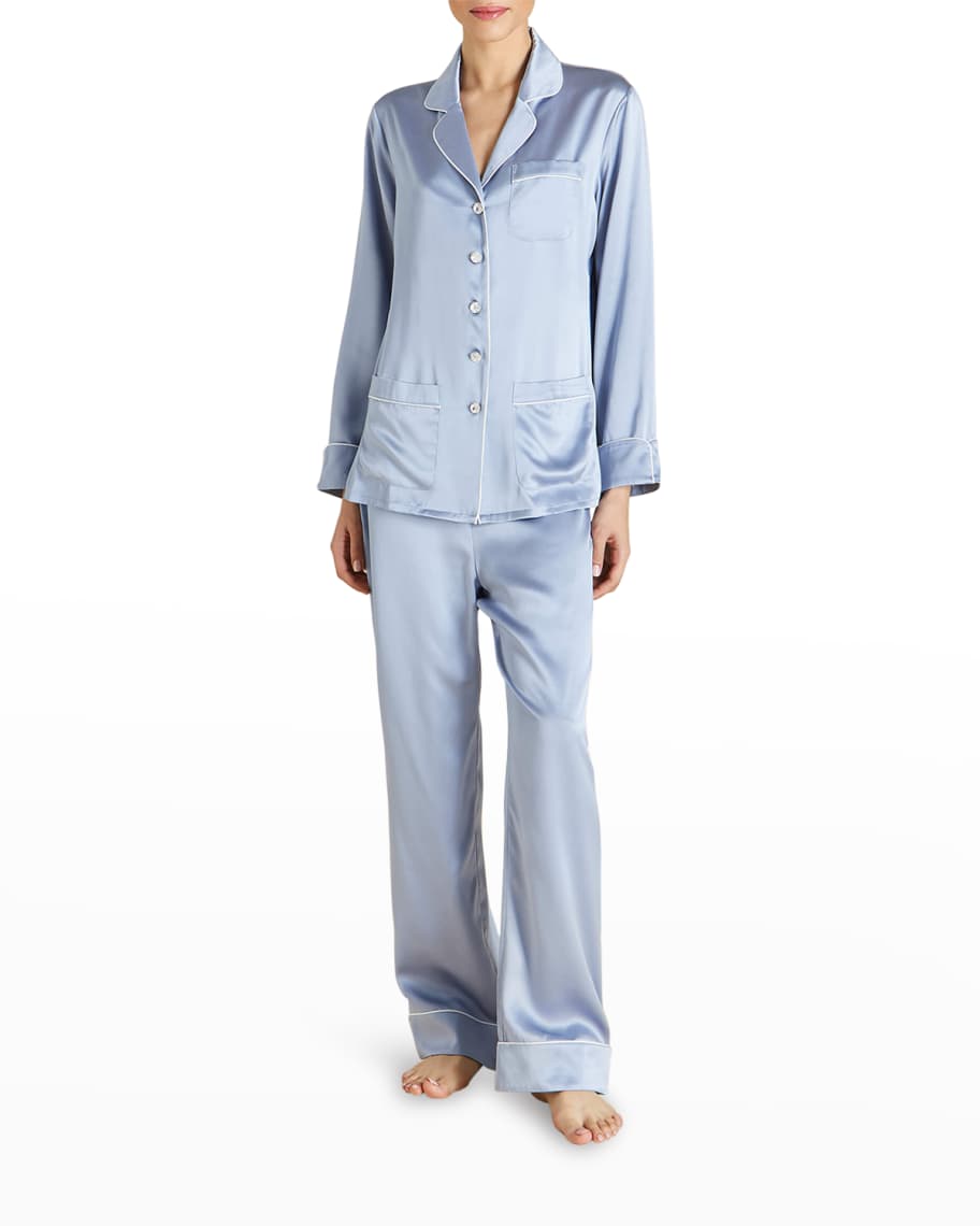 Olivia von Halle Coco Moonlight Silk Pajama Set | Neiman Marcus